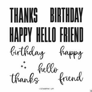 Stampin’ Up! Biggest Wish Stamp Set – bold and script sentiment designs