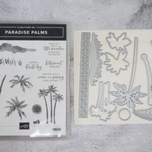 Paradise Palms Bundle – stamp set and coordinating Palms Dies displayed together