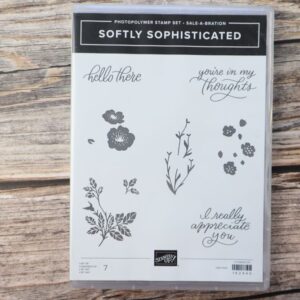 Softly Sophisticated Stamp Set by Stampin’ Up! featuring floral line art and sentiments