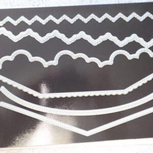 Set of 6 Stampin’ Up! Basic Borders Dies displayed on magnetic sheet