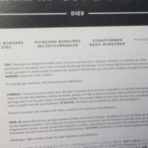 Stampin’ Up! Basic Borders Dies packaging