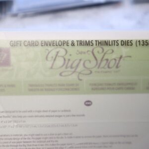 Stampin’ Up! Gift Card Envelope & Trims Thinlits Dies packaging (135854)