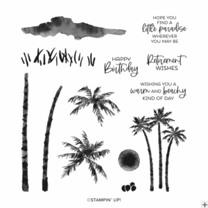 Stampin’ Up! Paradise Palms Stamp Set case with artwork of stamps