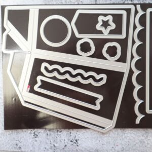 Popcorn Box Thinlits Dies displayed on magnetic sheet