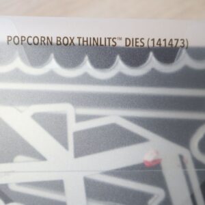 Stampin’ Up! Popcorn Box Thinlits Dies packaging (141473)