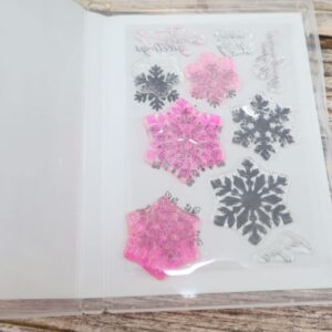 Stampin’ Up! Sparkling Snowflakes photopolymer stamp set with snowflake designs and winter sentiments
