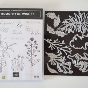 Stampin’ Up! Thoughtful Wishes Bundle with cling stamp set and coordinating metal dies