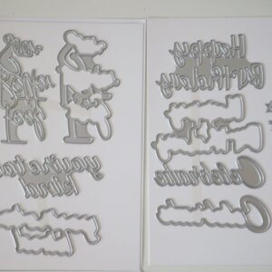 Stampin’ Up! Wanted to Say Dies metal cutting dies displayed on magnetic sheet