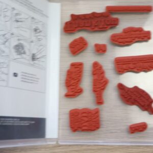 Stampin’ Up! Best Year cling stamp set case showing all 11 sentiment stamps.