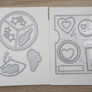 Give It a Whirl Dies by Stampin’ Up! – full die set arranged on backing board
