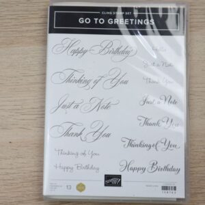 Go To Greetings Stamp Set – cover image showing multiple sentiment stamps