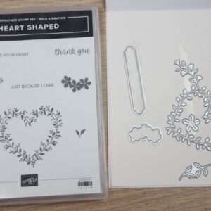 Heart Shaped bundle stamps and dies shown together