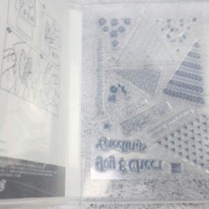 Tree Angle stamp set photopolymer stamps displayed in the open case