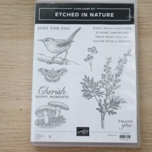 Stampin’ Up Etched in Nature cling stamp set retired nature themed stamps