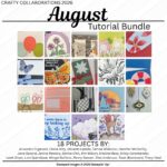 Cover image for the August 2026 Crafty Collaborations Tutorial Bundle featuring previews of 18 handmade card projects created by Stampin' Up! demonstrators, available as a downloadable PDF tutorial collection.