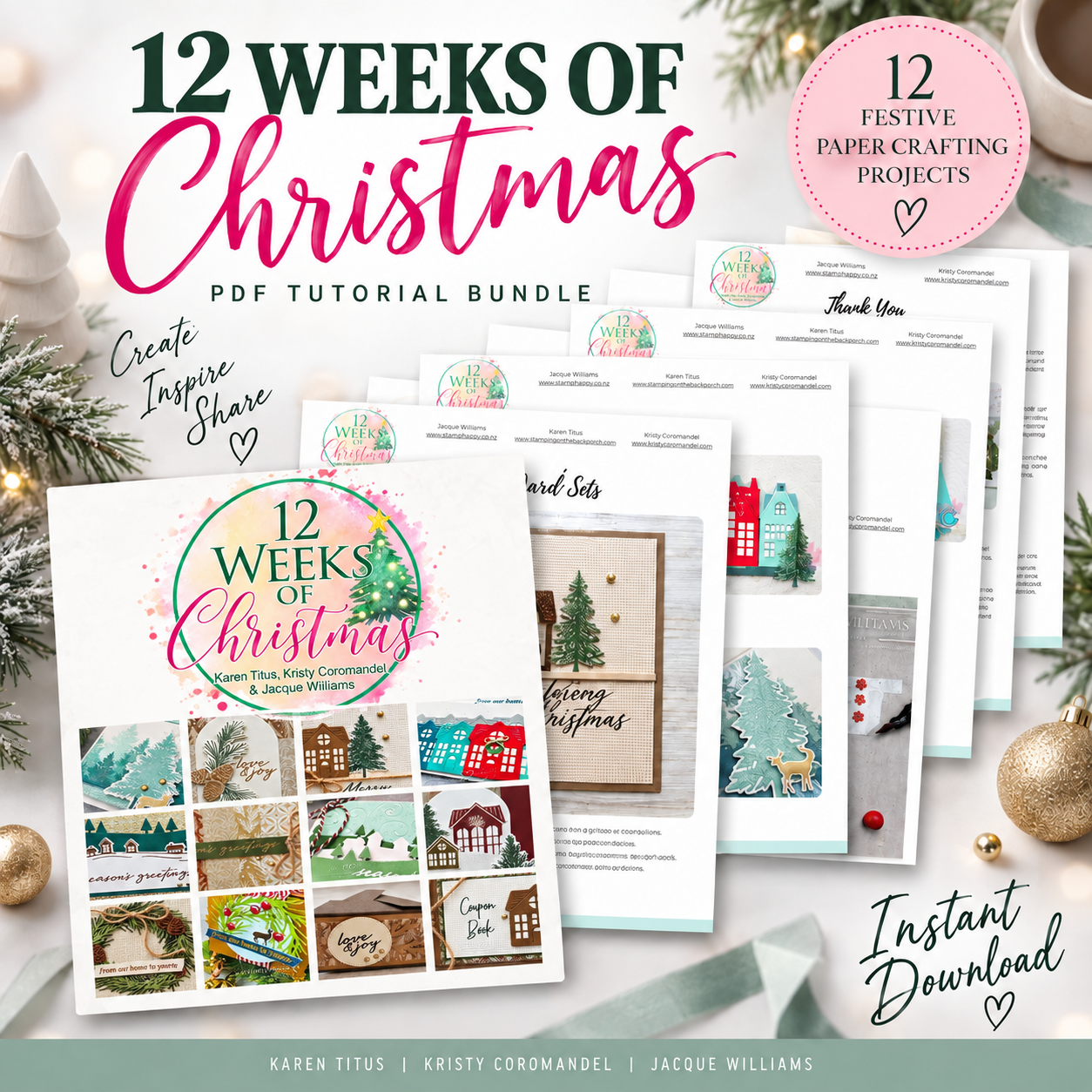 12 Weeks of Christmas 2026 – PDF Tutorial Bundle